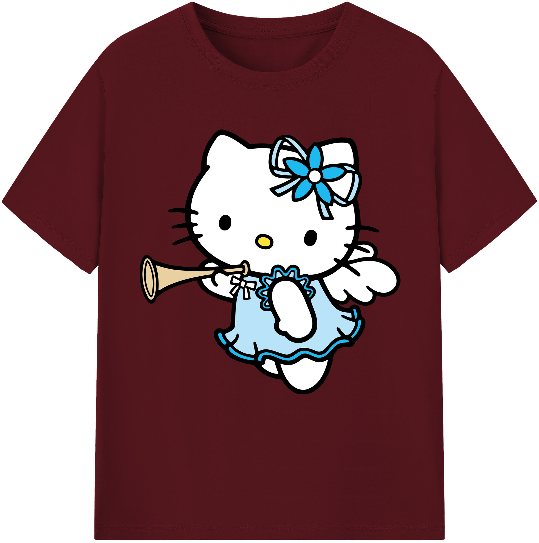 （画像用） Hello Kitty ハローキティ 綿100％半袖Tシャツ（フロントプリント）